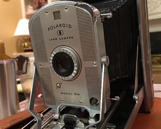 Super Cool Vintage Polaroid Land Camera with  Original Leather Case 