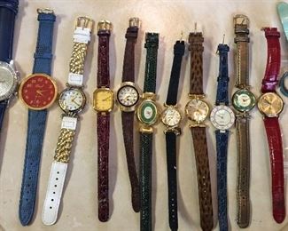Large Collection of Vintage Leather  Watches