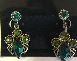Beautiful Green Crystal Earrings
