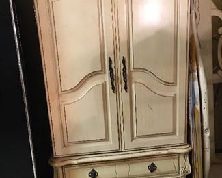 French Provincial Wardrobe with Drawers Inside and (2) Bottom
Drawers