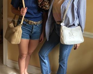 Our models decided to go casual for this shoot. They chose retro tops, purses, belts and hair bows. They are picture perfect! 