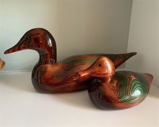 Carved ducks