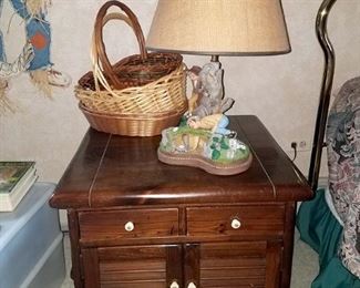 Wood nightstand $30. lamp. NOW all are 25% off listed prices