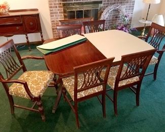 Matching diningroom table and six chairs (was $80 ) NOW $65!!