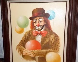 Hoppin clown painting. NOW all are 25% off listed prices
