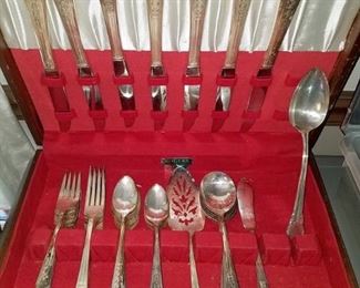 silverplated flatware set. NOW $30