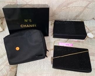 Chanel make-up bag with box NOW $7.50 (was $10.) New beaded evening bags NOW $10 ea. (was $15 ea)