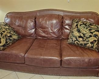 furniture brown leather sofa