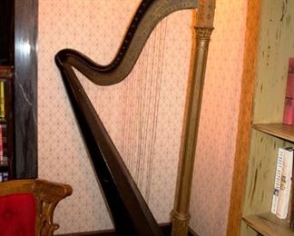 Antique Harp By J F Browne Co.