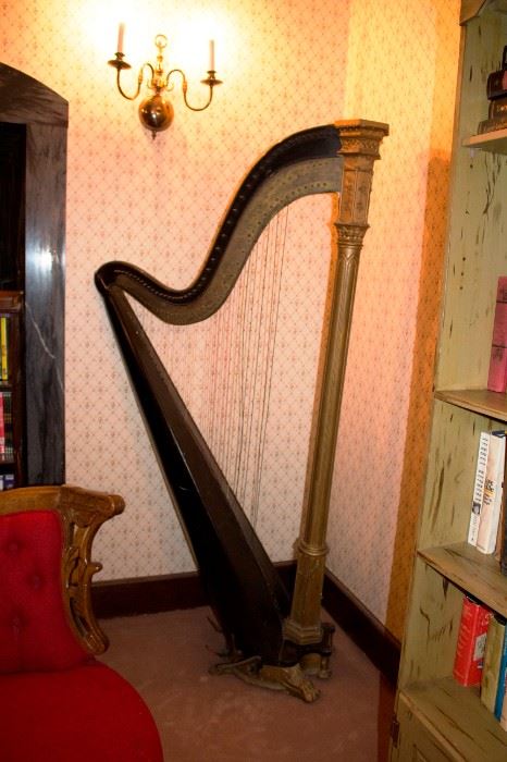Antique Harp By J F Browne Co.