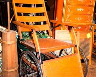 Antique Wooden Wheelchair