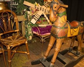 Beautiful, Large Wood Rocking Horse - Solid & Heavy!