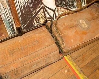 Antique Bissell's Wooden Floor Sweepers, Vacuum, Push Broom on Handle(s)