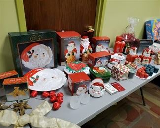 Wonderful Christmas Glassware, Dishware, Decor and Candles! Some are Brand New, still in their boxes!