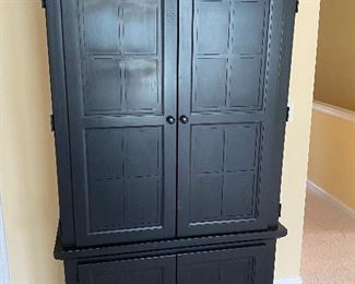 Matte-black wooden cabinet