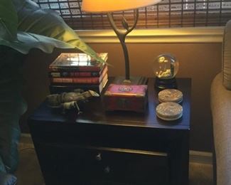 End table with table lamp matches floor lamp