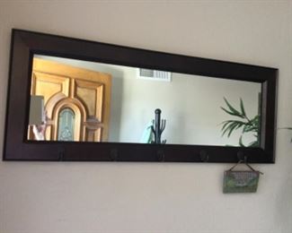 Coat rack mirror