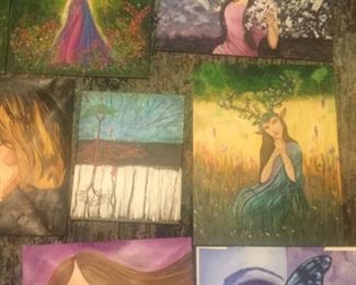 Original art all on canvas or board