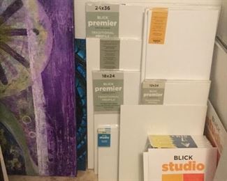 New artist canvases both stretched and pads