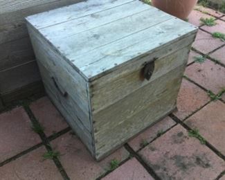 Rustic seasoned outdoor chest