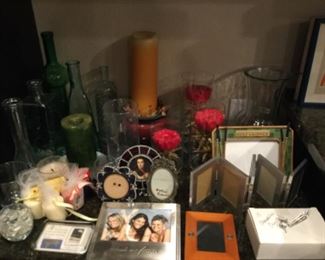 Bottles candles frames