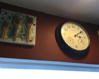 Original kitchen art, wall clock