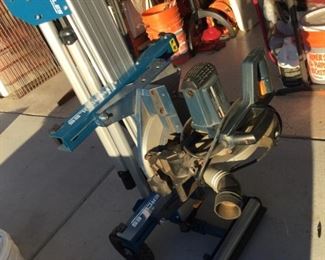 Ryobi circular saw on stand