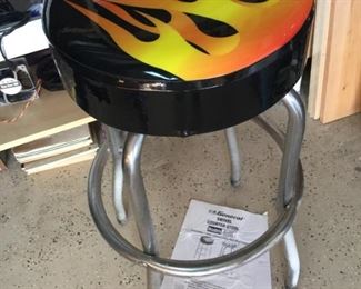 US General swivel bar stool flame design