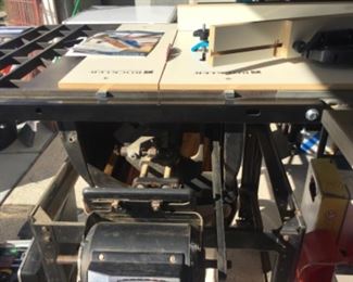 Craftsman motor on table saw, has collection bag center