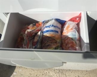 Inside drawer of freezer