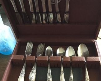 Set silver plate in box