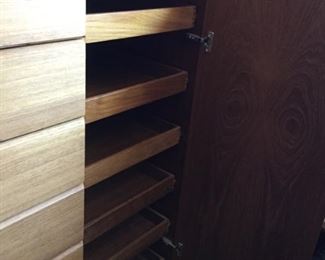 Inside of tall chest