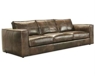 Hooker Furniture Solace Brown Leather Sofa