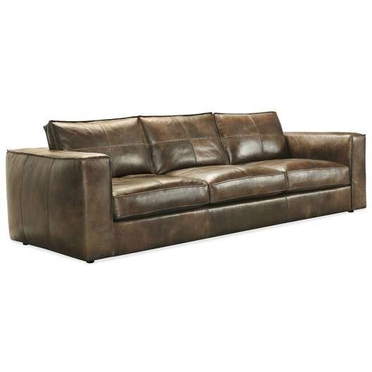 Hooker Furniture Solace Brown Leather Sofa