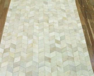 11'X8' Large Hand Stitched Calfskin Area Rug