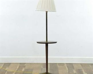 Mid Century Modern Tapered Pedestal Lamp End Table
