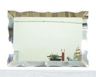 Large Regency Scallop Edge Portrait Mirror
