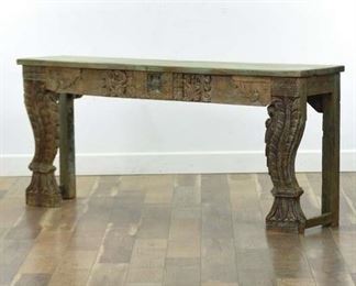 Carved Bohemian Altar Console Table