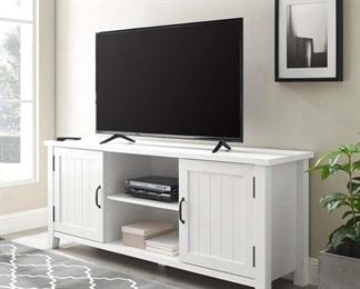 Schramm White Cabinet/Enclosed Storage Tv Stand