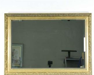 Large Carved Gilt Botanical Scroll Frame Mirror
