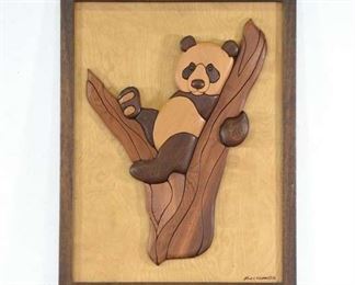 Folk Art Carved Panda