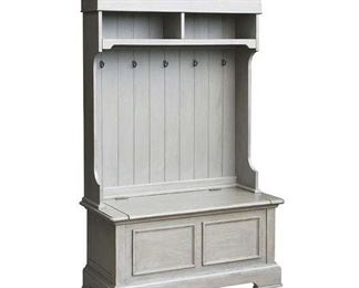 Partial Pulaski Grey Storage Hall Tree - Hutch Only