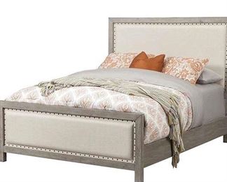 Natural Grey Eastern King Platform Bed Rails Only