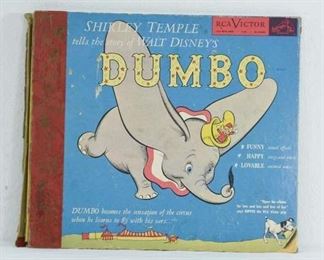 Disney'S Dumbo Read By Shirley Temple Vinyl Record Set