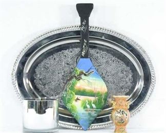 Set 4 Mix Decor- Serving Tray, Maranelo Vase, Souvenir