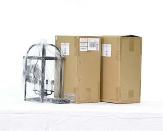 Set Of 3 Modern Hardwire Candelabra Outdoor Lights