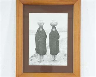 Print Edward S Curtis Zuni Girls At The River