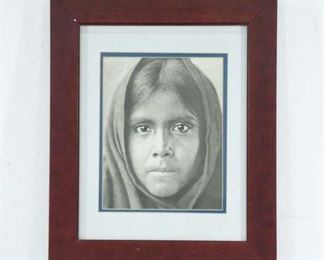 Edward S Curtis Portrait Framed Print