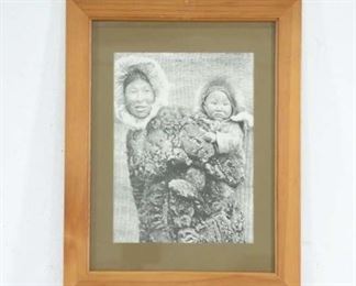Edward S Curtis Woman & Child Nunivak Print