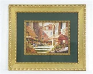 Framed Street Scene Print